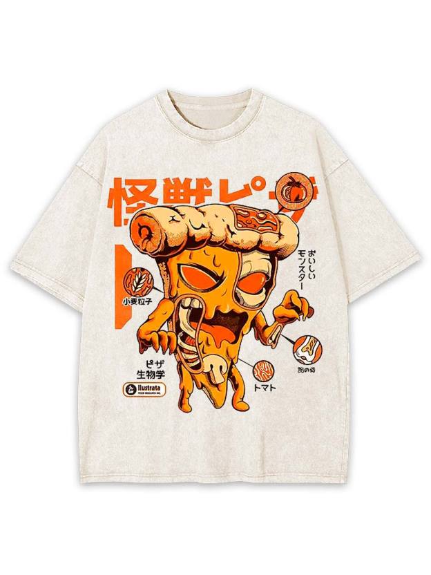 Pizza Monster Washed Tshirt