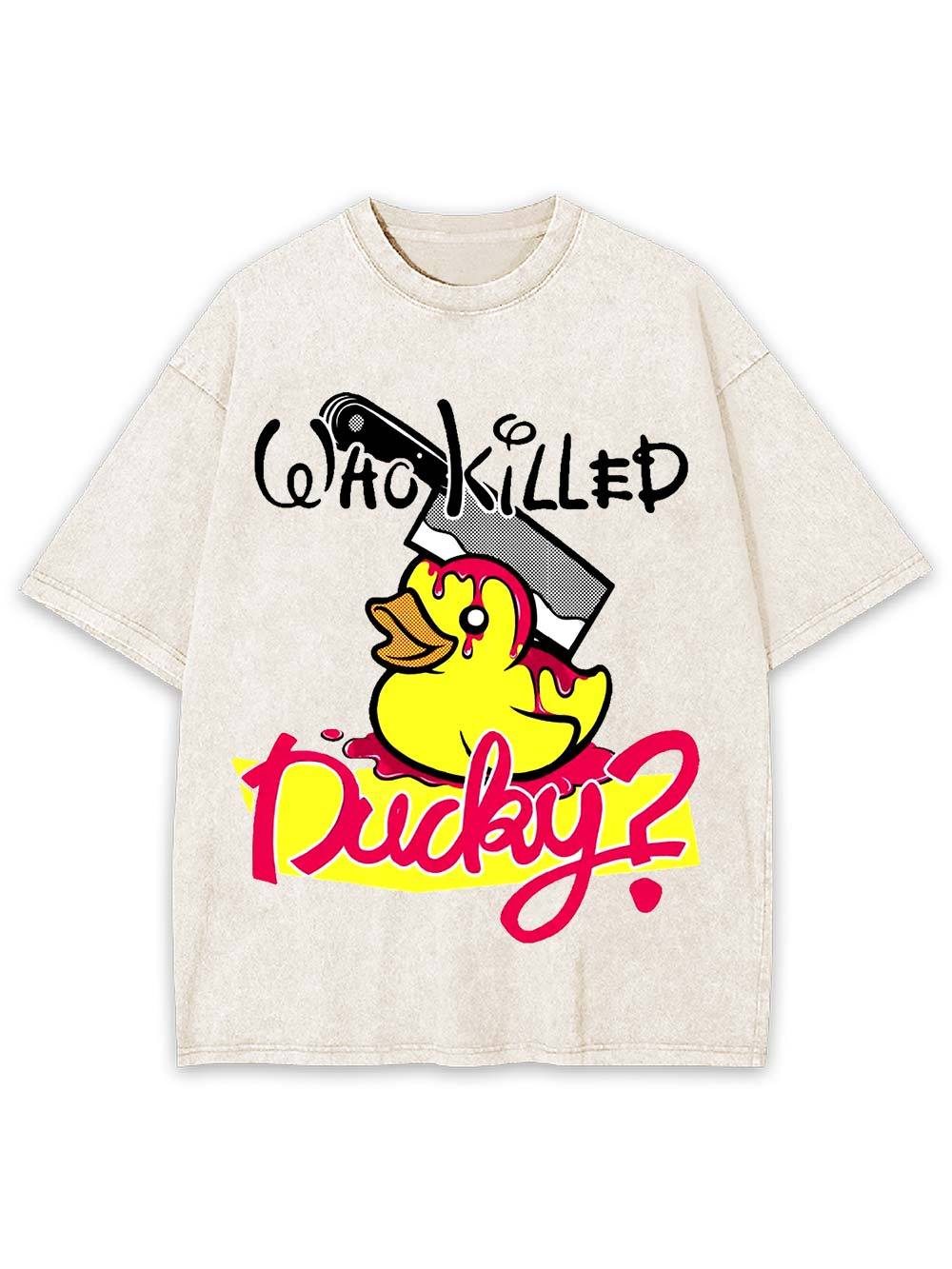 Who Killed Ducky? Washed Tshirt