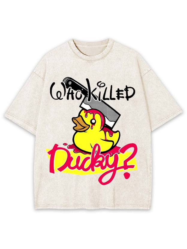 Who Killed Ducky? Washed Tshirt
