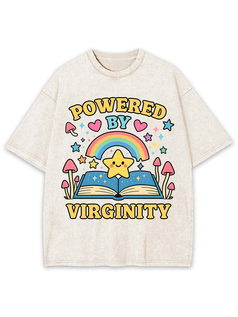 Powered By Virginity Washed Tshirt