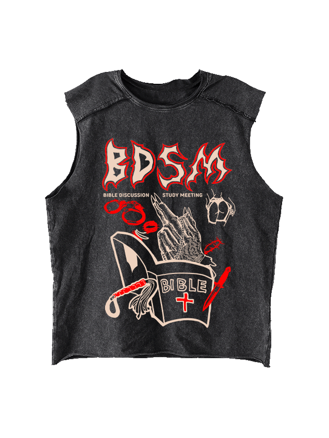 Bdsm Distressed Tank Top-ClassyOutlaw Sale