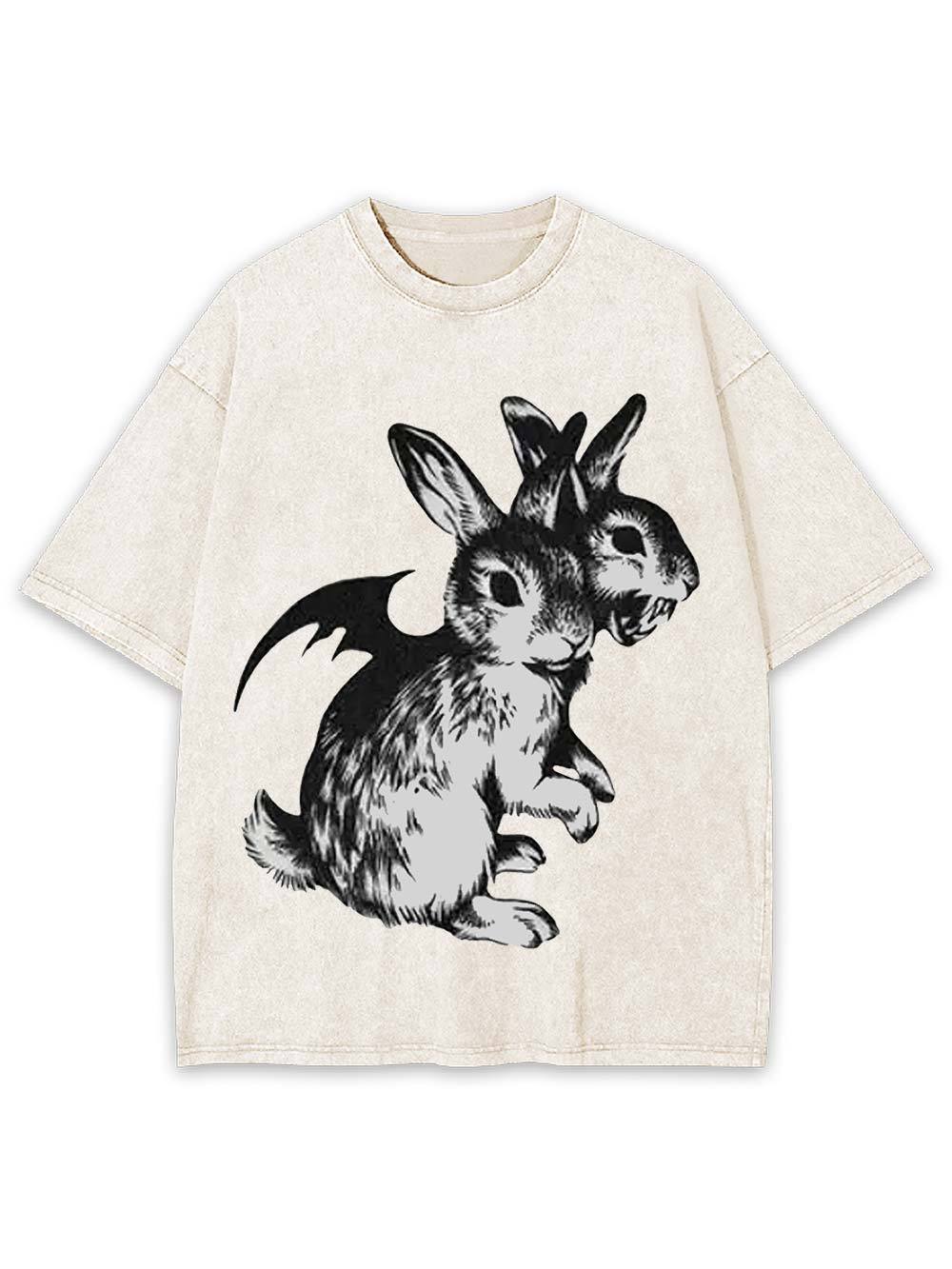 Duality of Bunnies Washed Tshirt