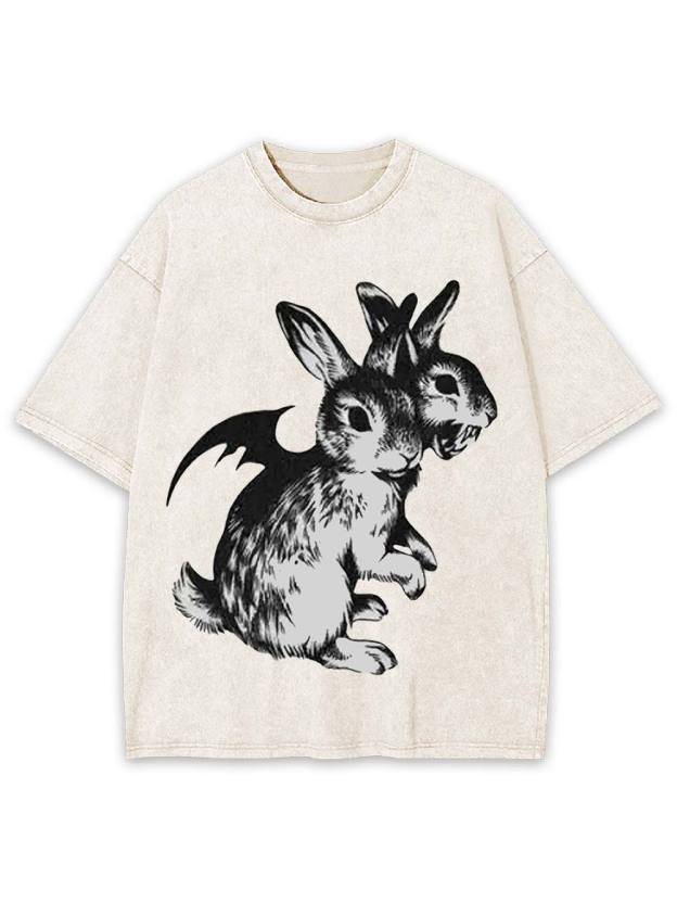 Duality of Bunnies Washed Tshirt