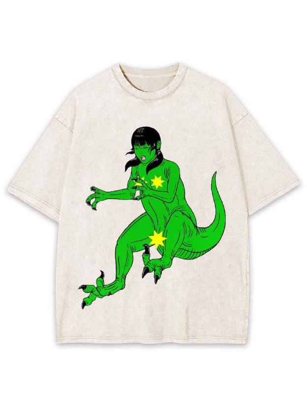 Reptilian Transformation Washed Tshirt