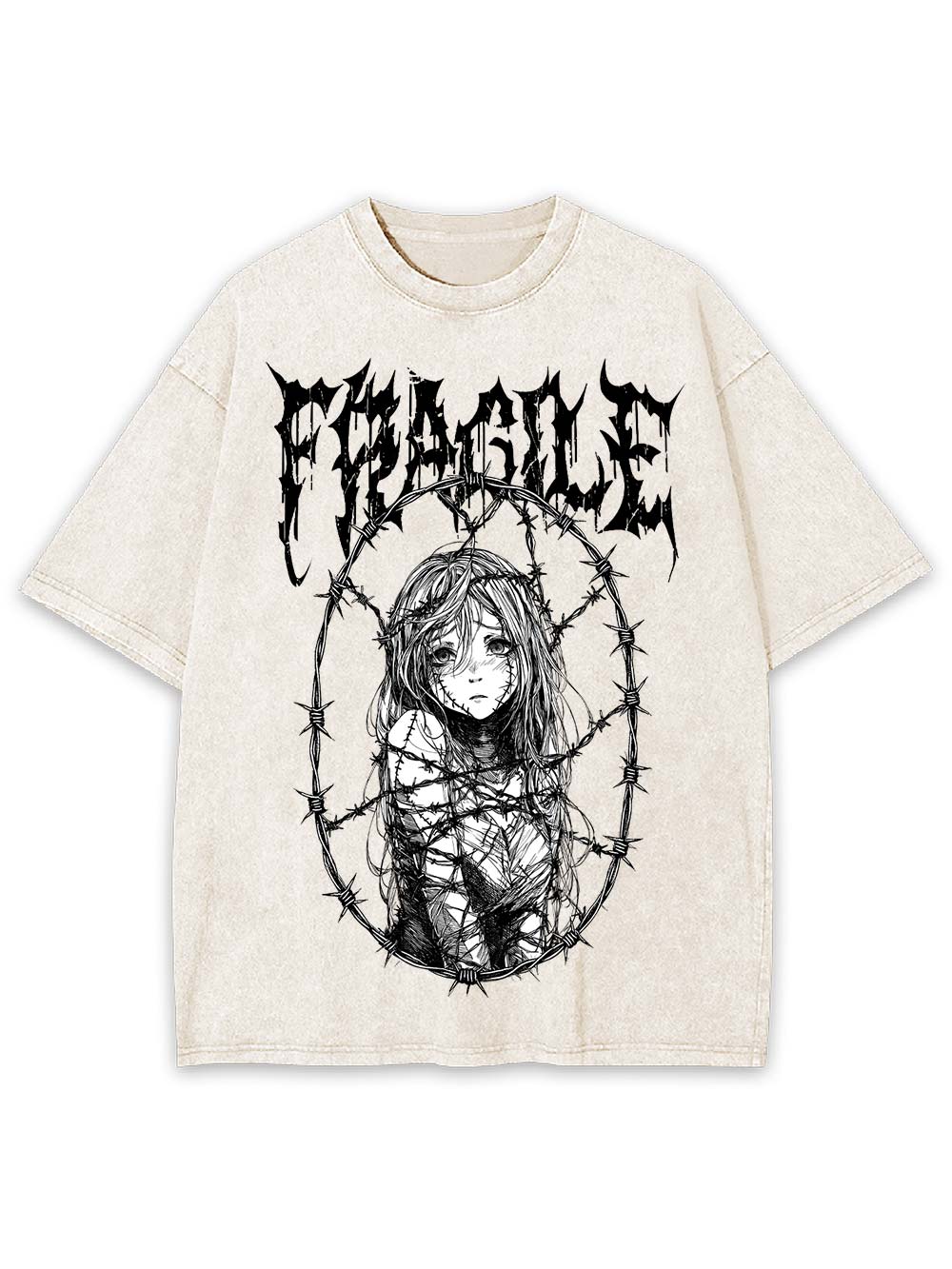 Fragile Boundaries Washed Tshirt