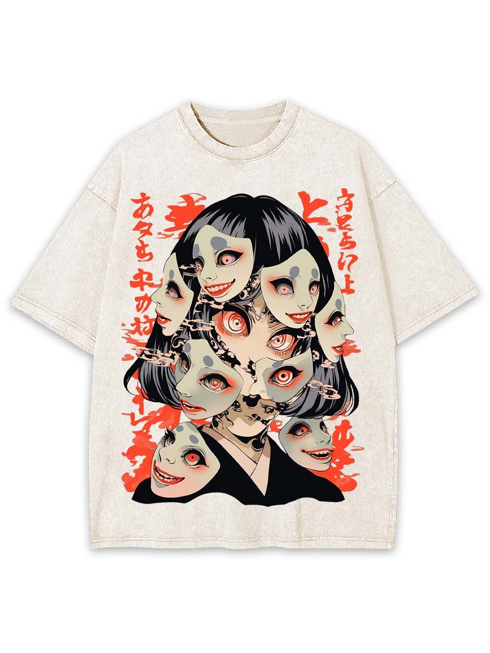 FACES OF CHAOS WASHED TSHIRT