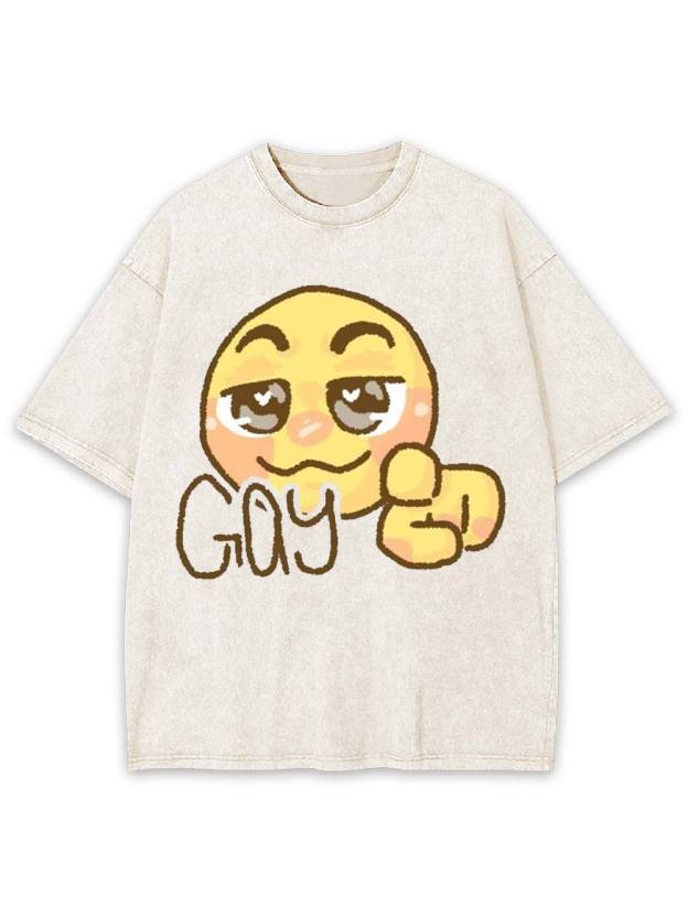 Playful Expression Washed Tshirt