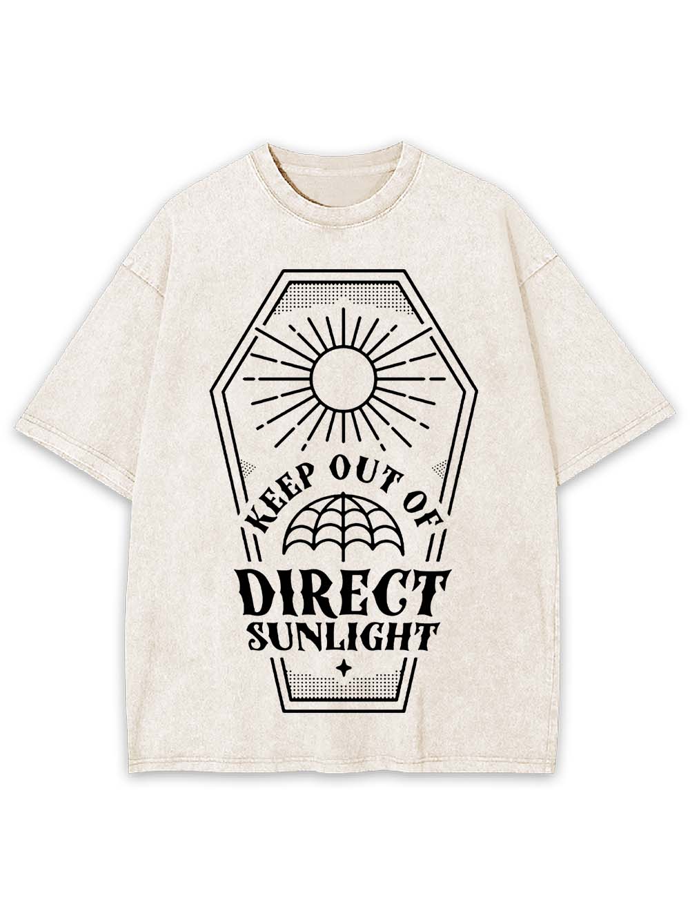 Keep Out Of Diregt Sunlight Washed Tshirt