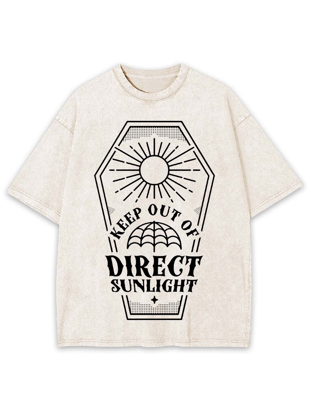 Keep Out Of Diregt Sunlight Washed Tshirt