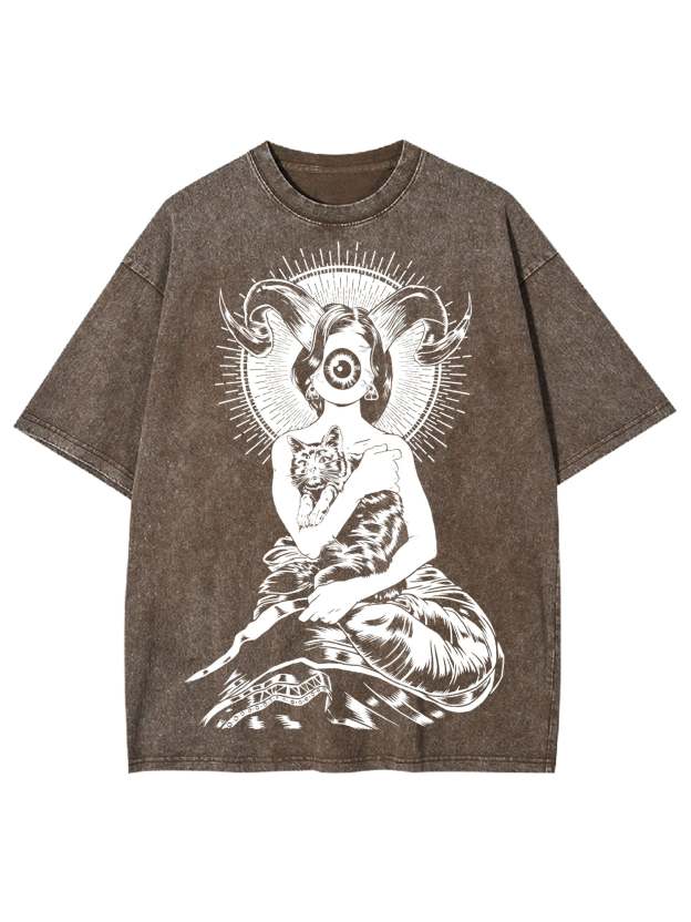 A One Eyed Woman Washed Tshirt