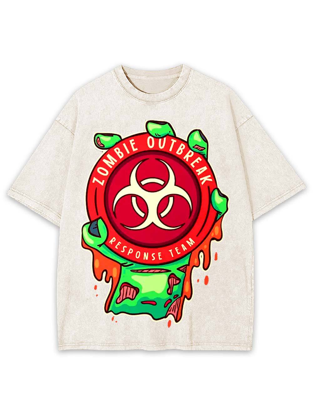Zombie Outbreak   Response Team   Washed Tshirt