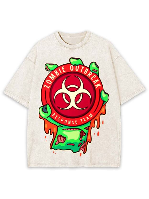 Zombie Outbreak   Response Team   Washed Tshirt