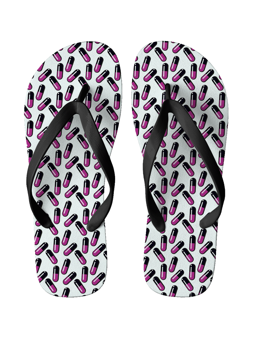 Vibrant Capsule Pattern FLIP FLOPS