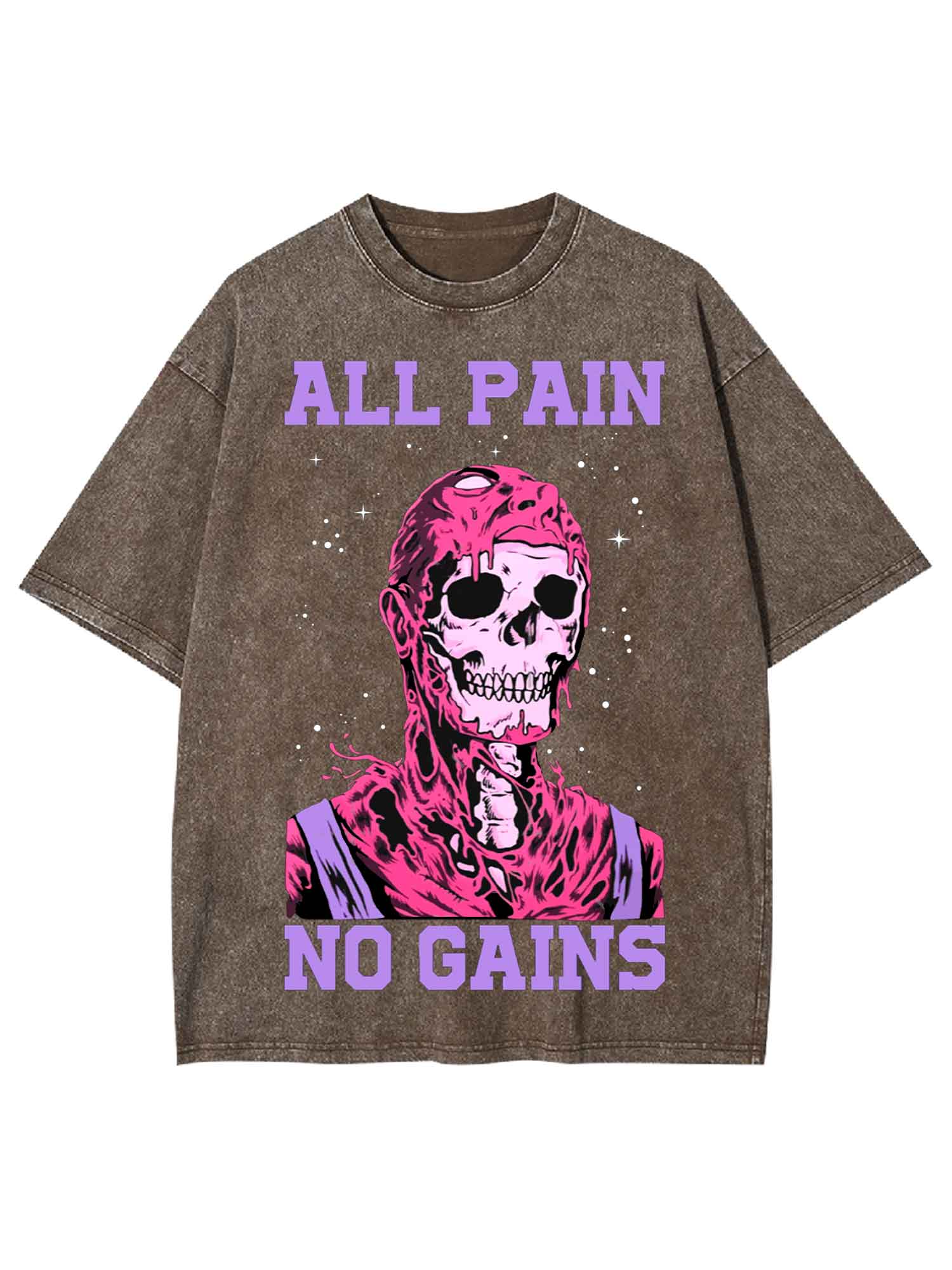 All Pain No Gains Washed Tshirt