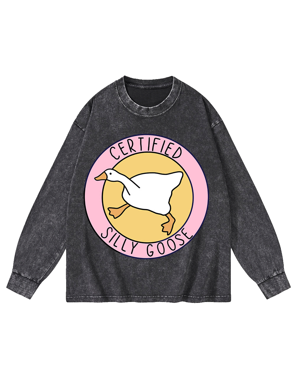 Certified Silly Goose Washed Long-Sleeve Tshirt