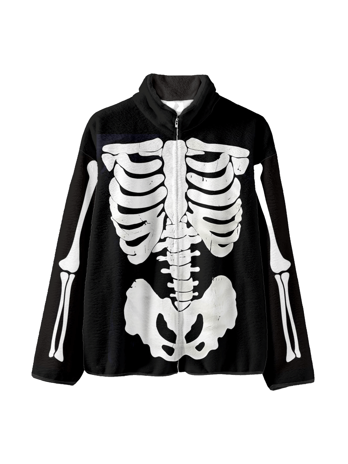 Skeleton Torso Fleece Jacket-ClassyOutlaw Sale
