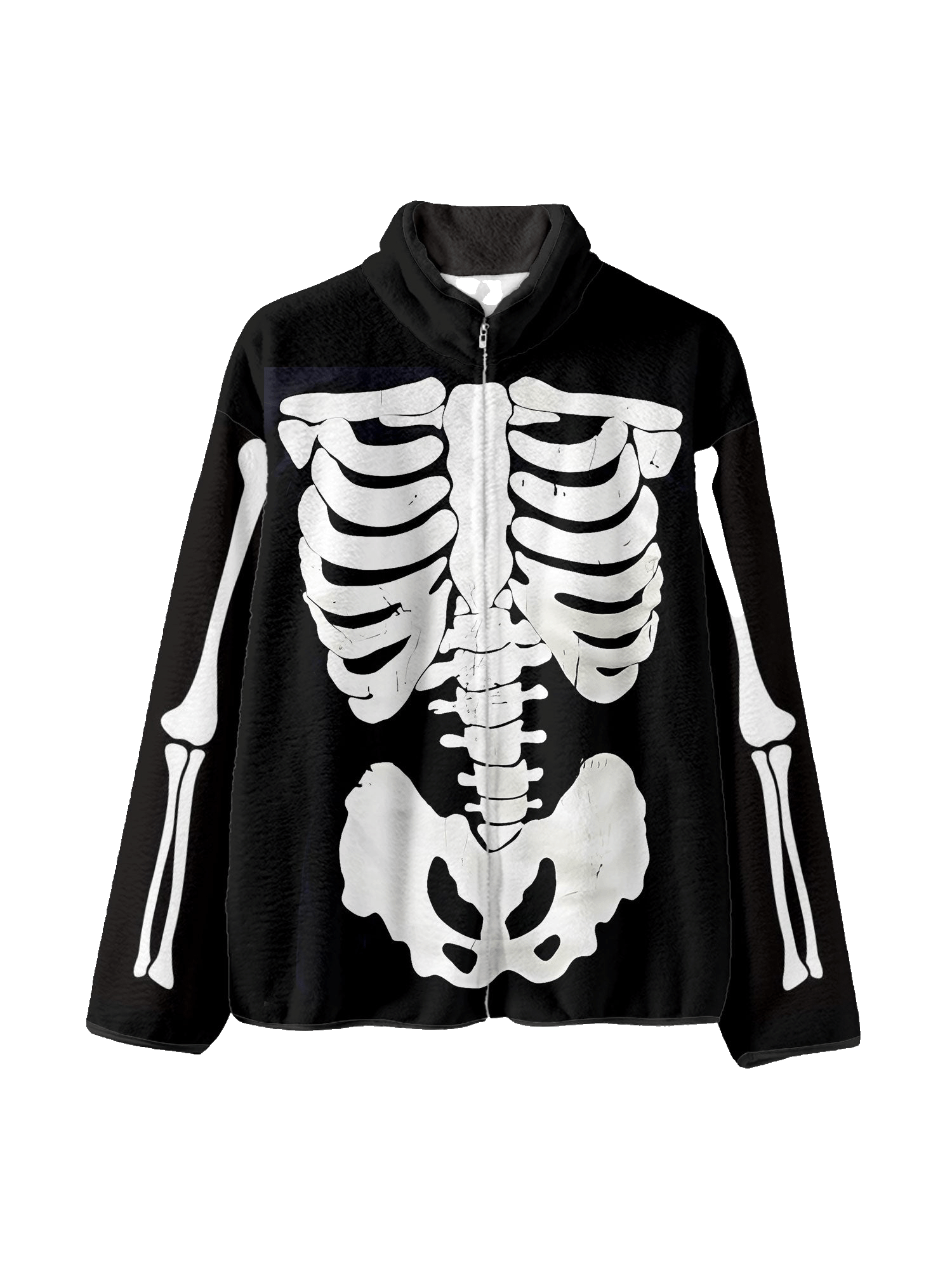 Skeleton Torso Fleece Jacket-ClassyOutlaw Sale