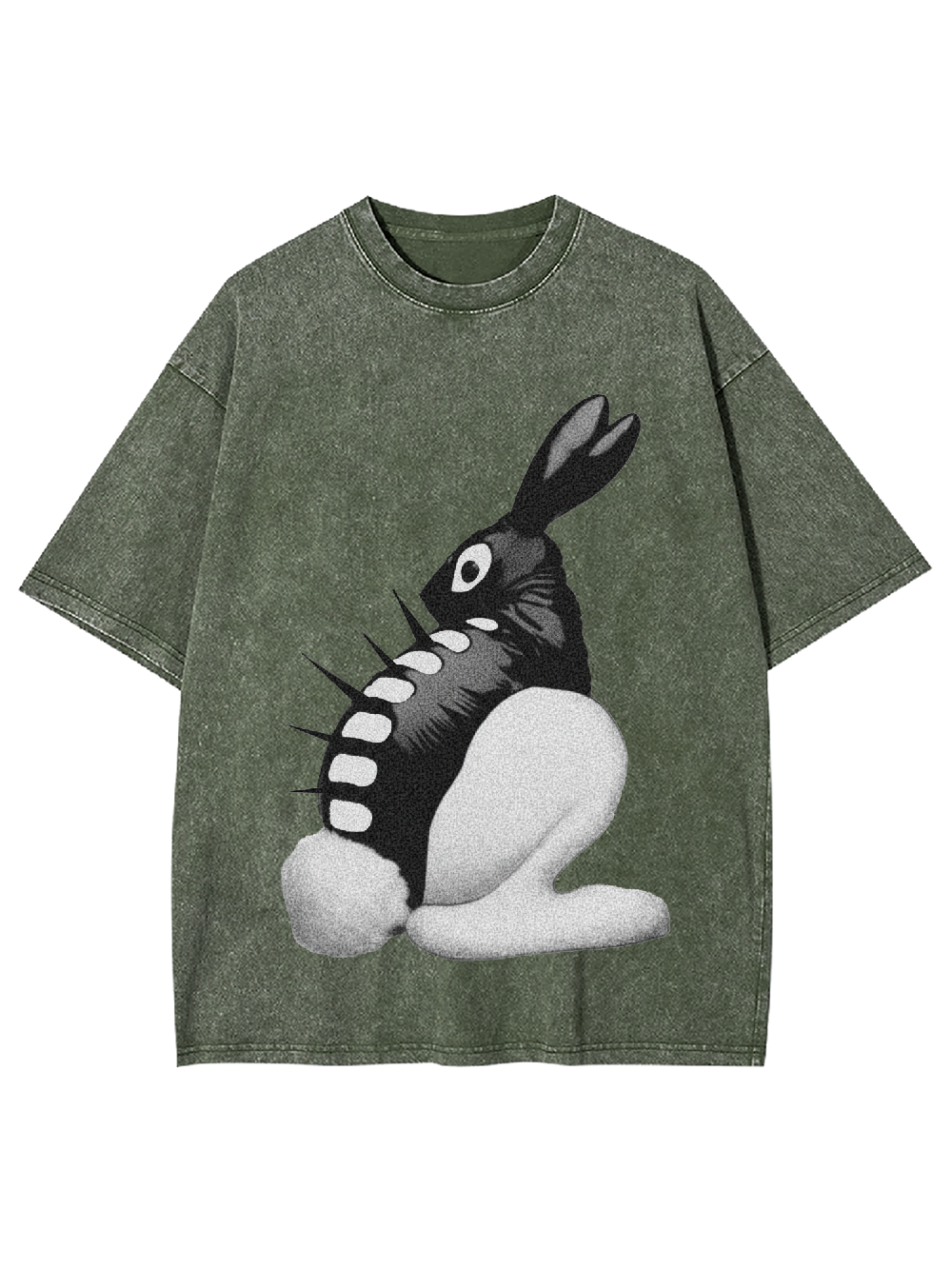 Spiked Bunny Washed Tshirt-ClassyOutlaw Sale