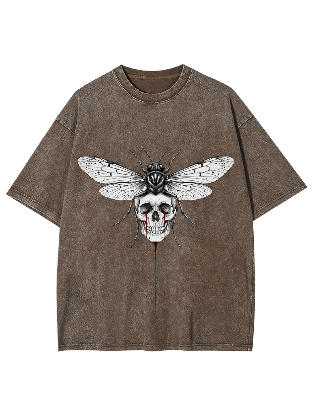 Skull Moth Washed Tshirt