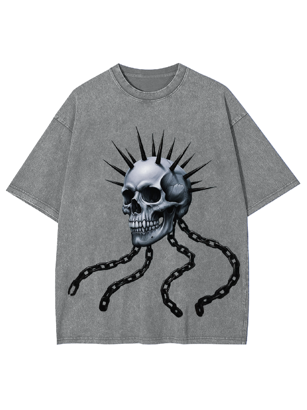Chain Skull Washed Tshirt