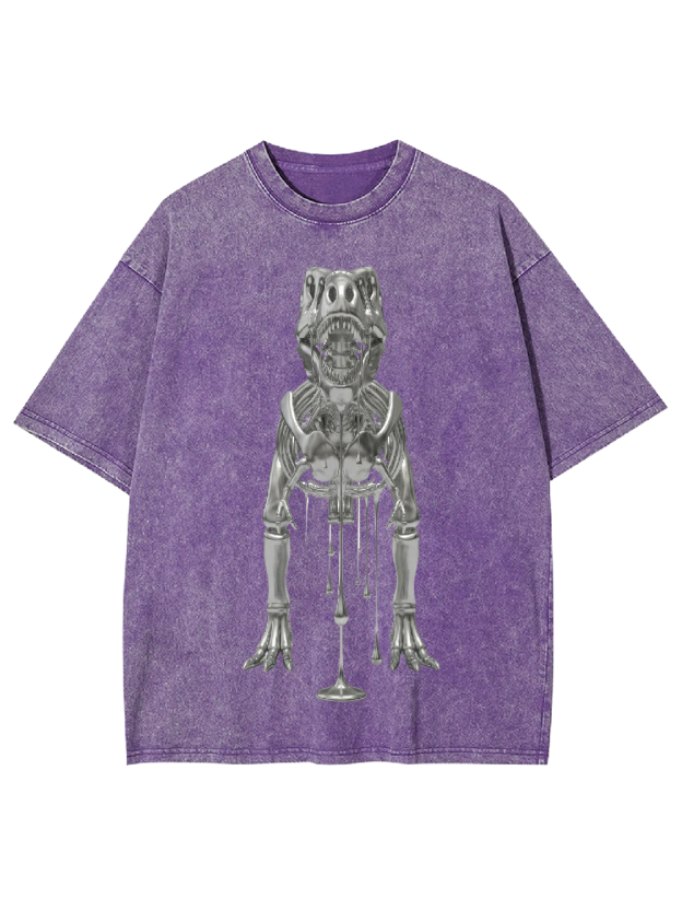 Liquid Dinosaur Skeleton Washed Tshirt