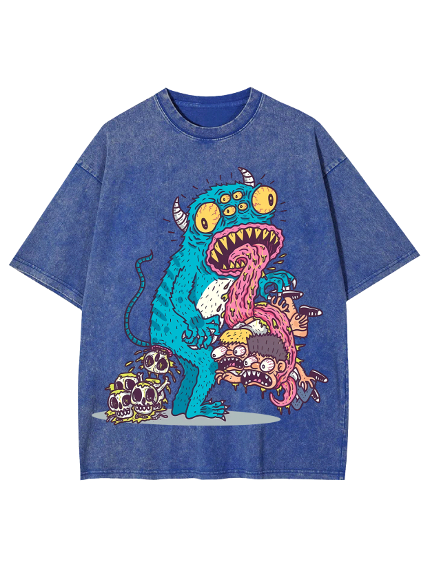 Horror Monster Washed Tshirt