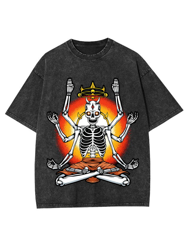 The Enlightened Skeleton Washed Tshirt