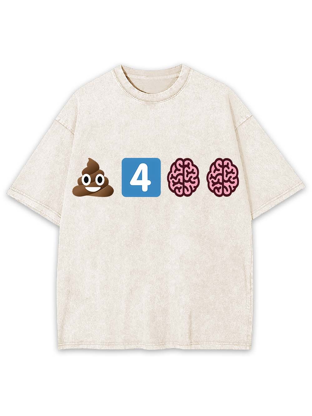 POOP FOR BRAINS WASHED TSHIRT