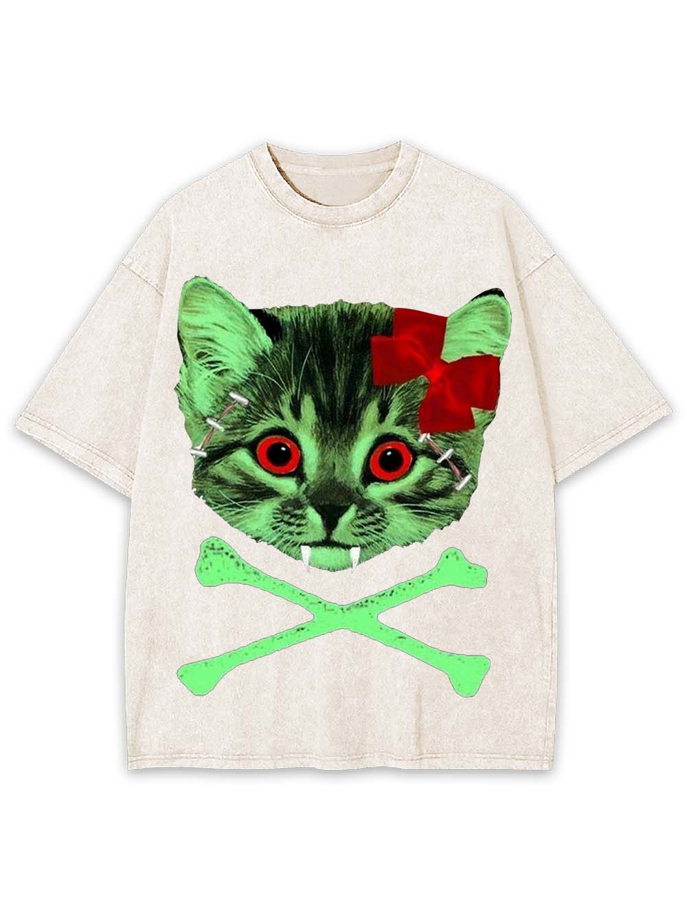 Zombie Kitty Washed Tshirt