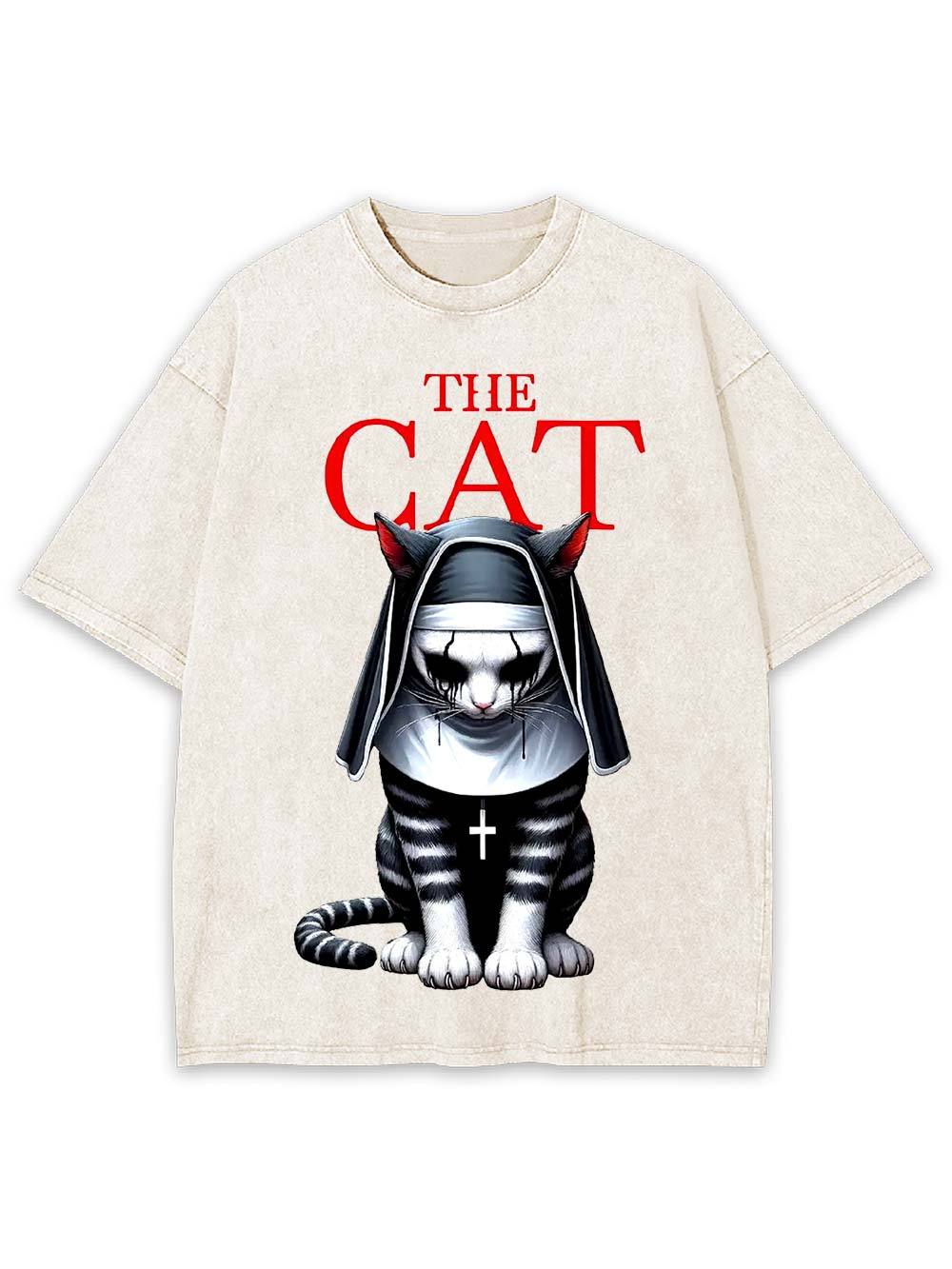 The Cat Nun Washed Tshirt