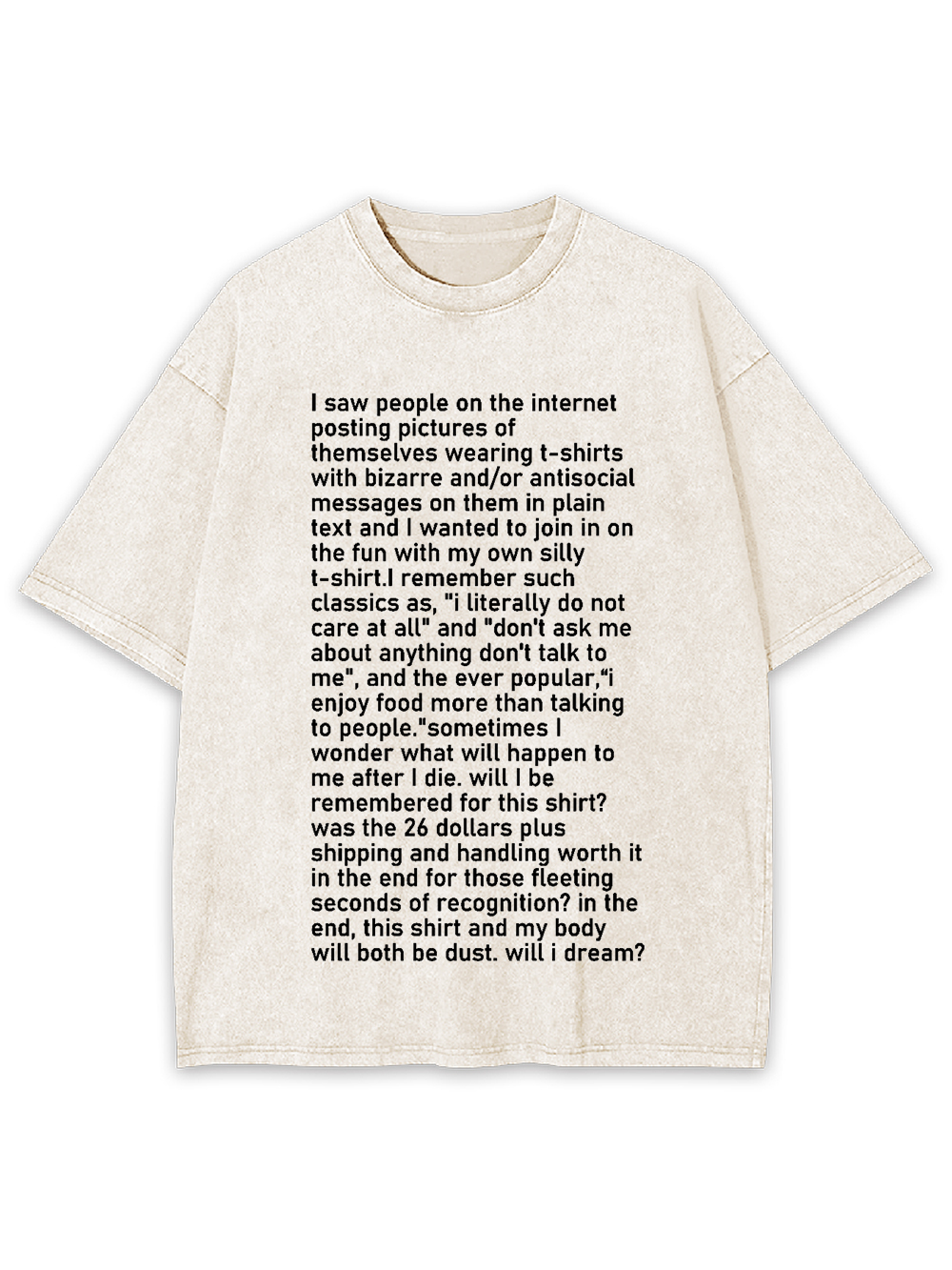 My Silly T-Shirt Story Washed Tshirt