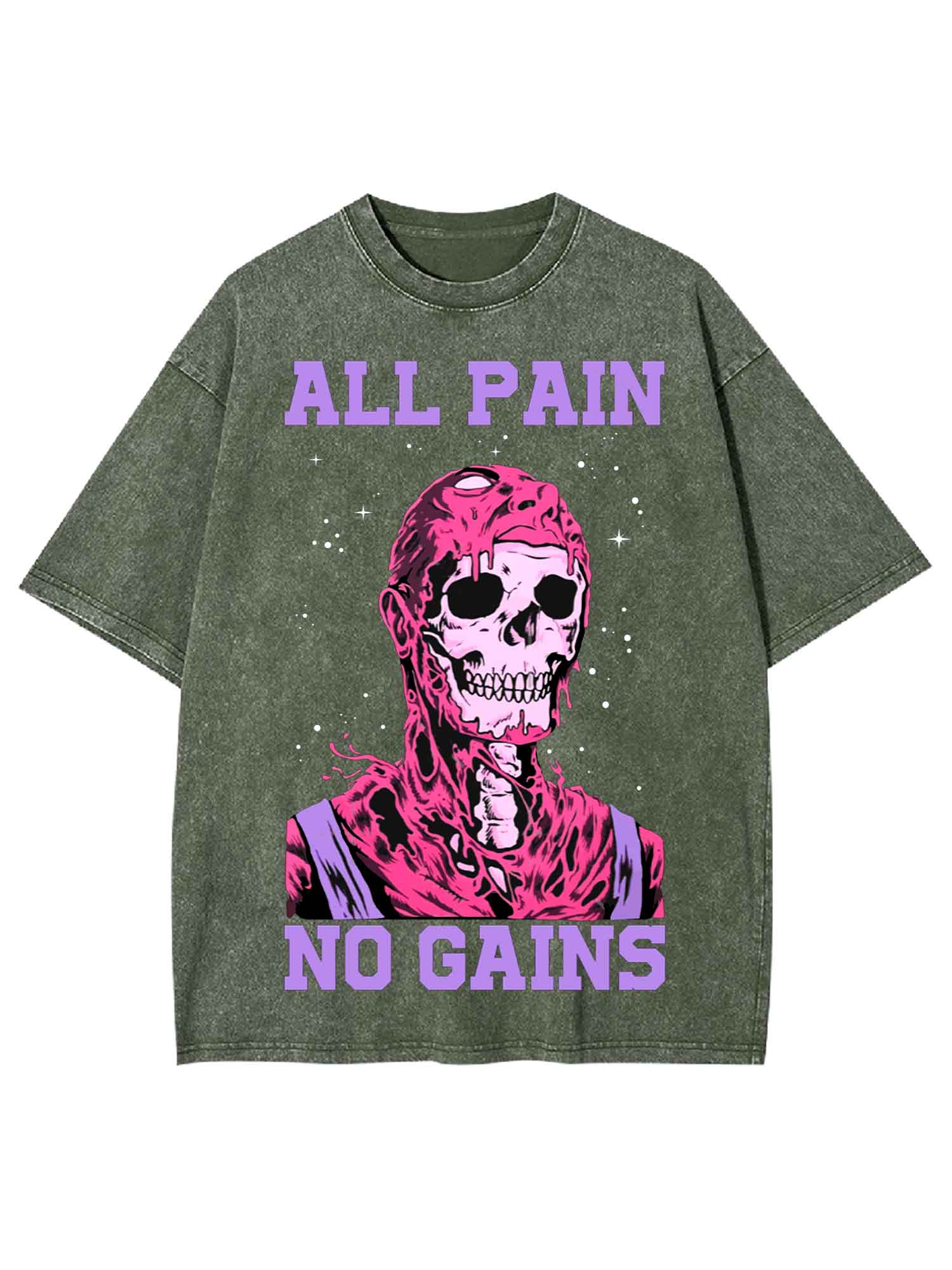 All Pain No Gains Washed Tshirt