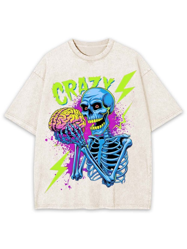 CRAZY MINDS UNLEASHED WASHED TSHIRT