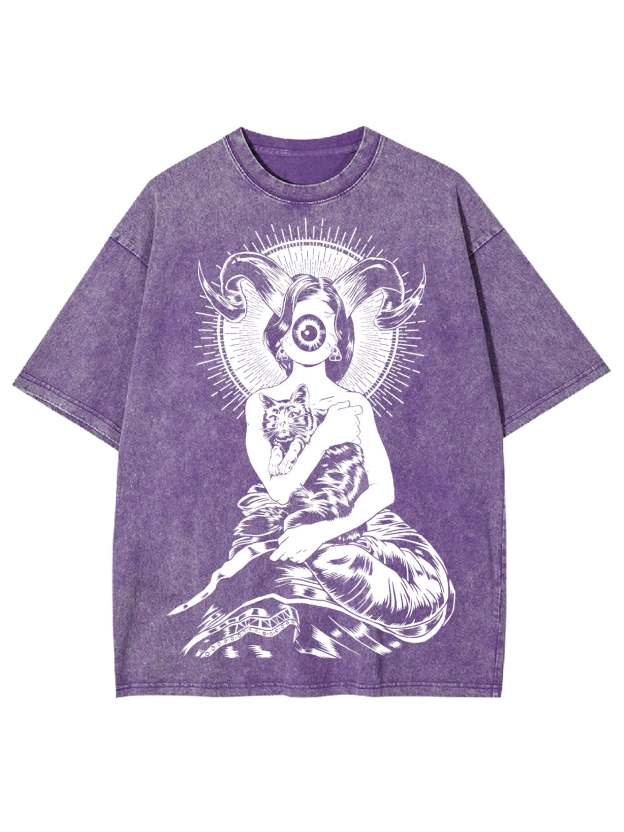 A One Eyed Woman Washed Tshirt