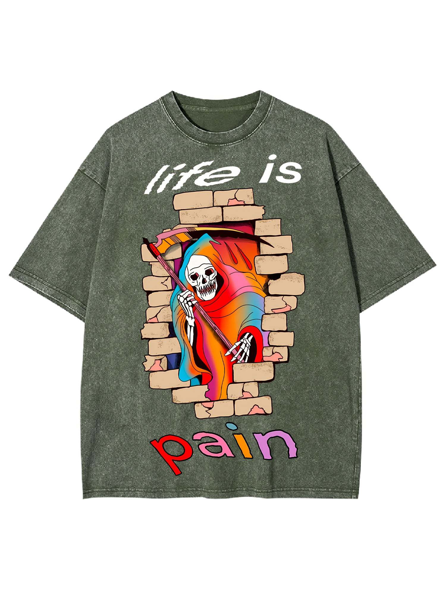 Life Is Pain Washed Tshirt