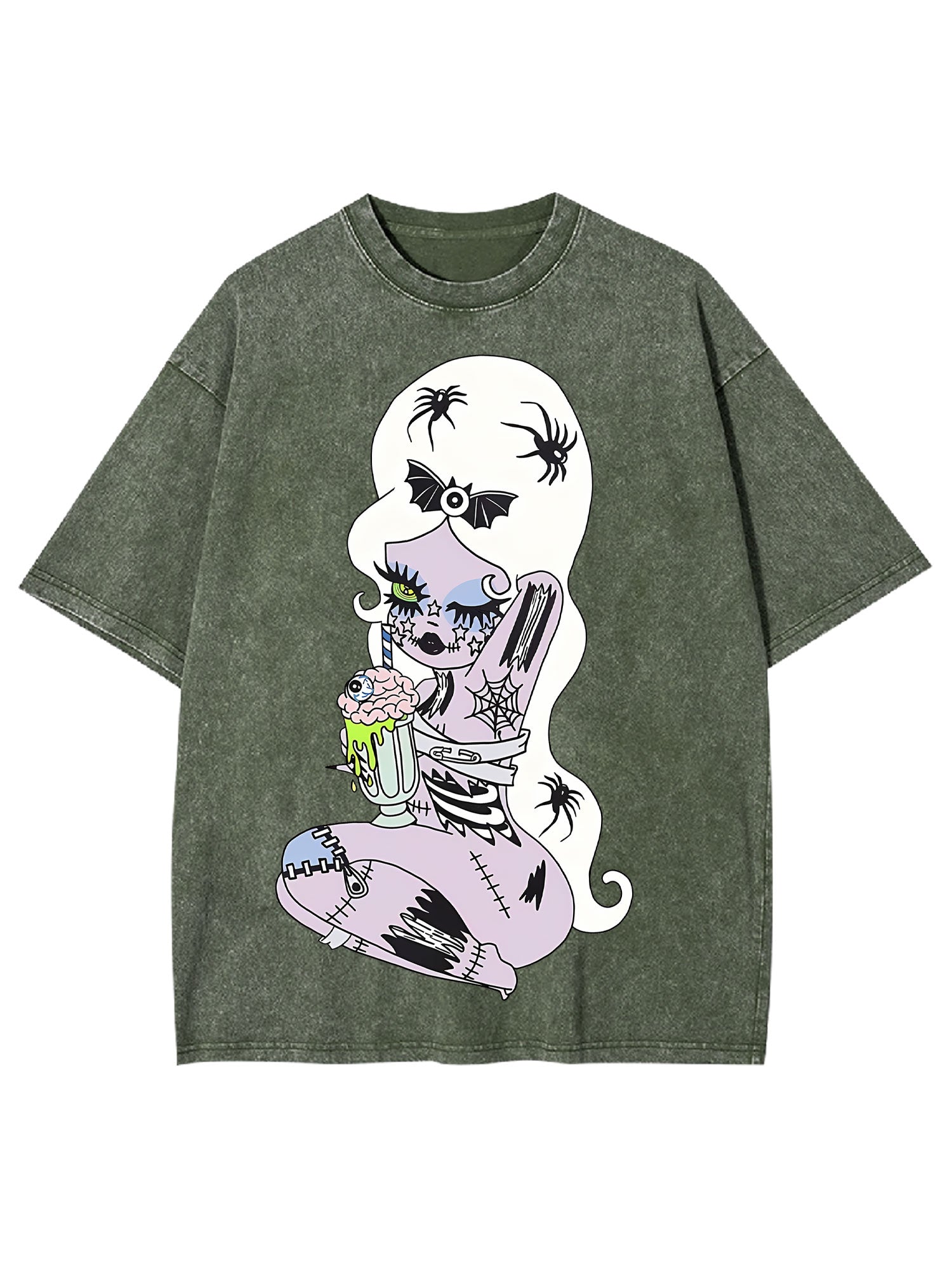 Spooky Milkshake Doll Washed Tshirt
