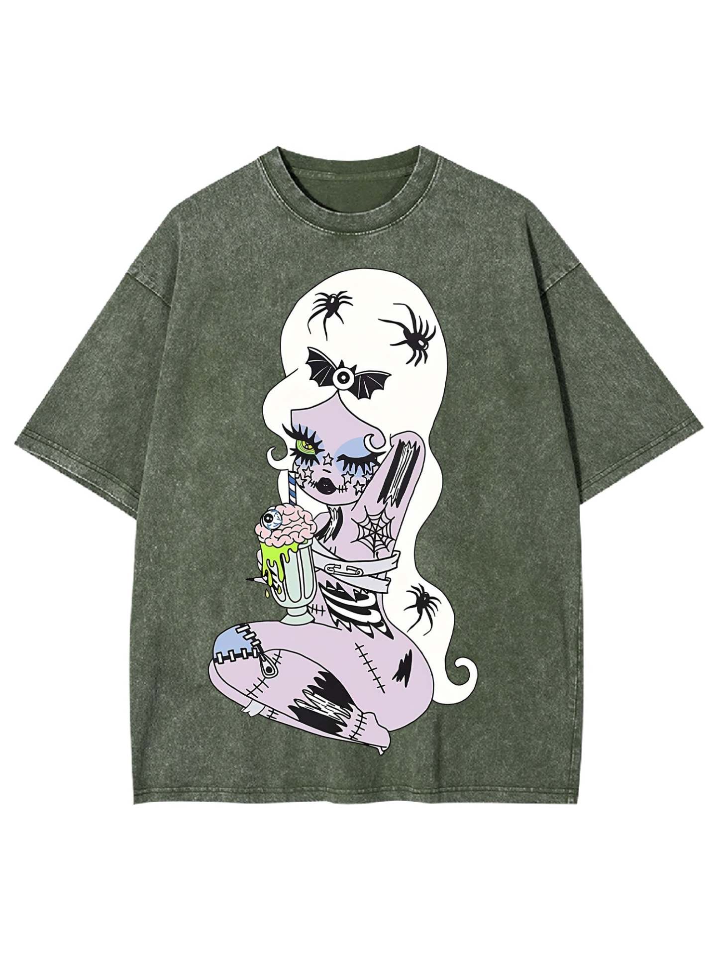Spooky Milkshake Doll Washed Tshirt