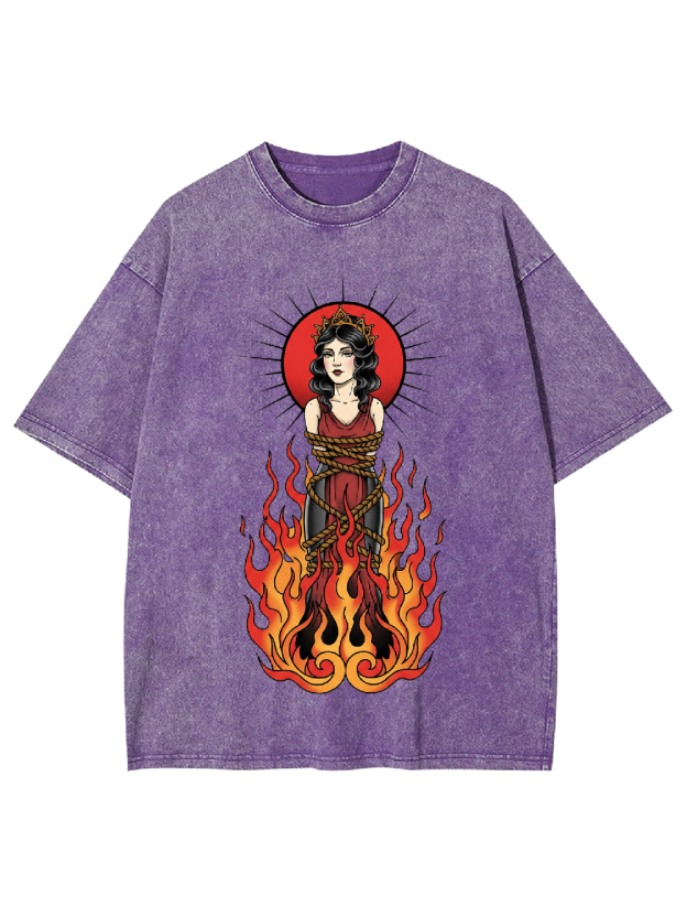 Burning Saint Washed Tshirt