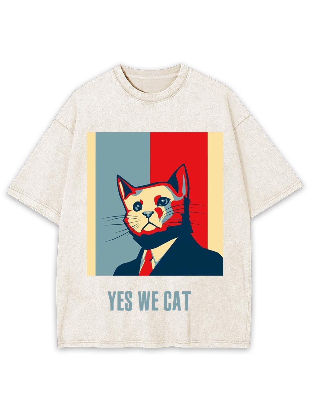 Yes We Cat Washed Tshirt-ClassyOutlaw Sale