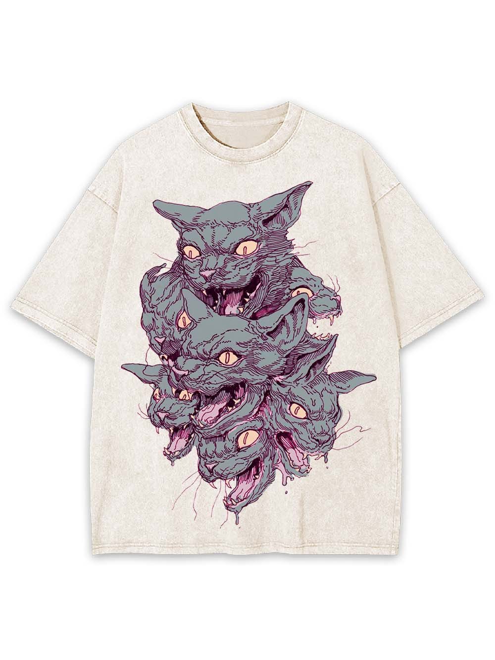 Multi-Headed Beast Washed Tshirt