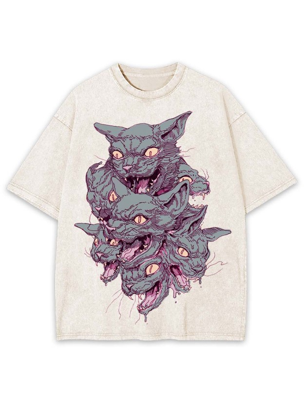 Multi-Headed Beast Washed Tshirt