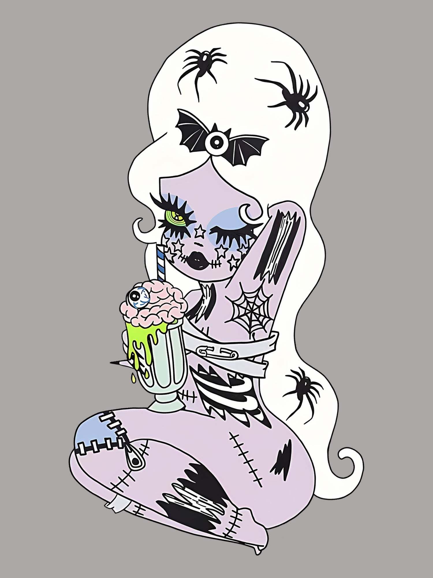 Spooky Milkshake Doll Washed Tshirt