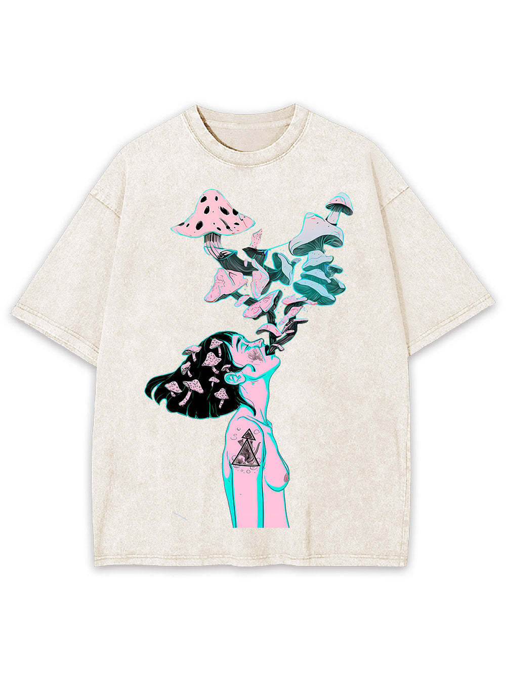 Mushroom Dreamscape Washed Tshirt
