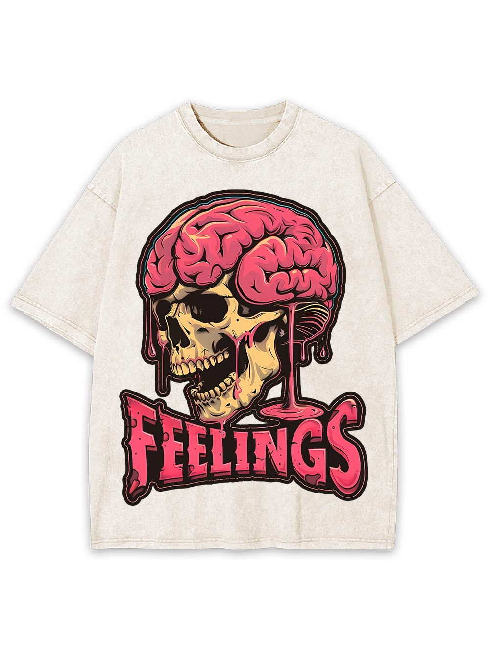 Brain Feelings Washed Tshirt