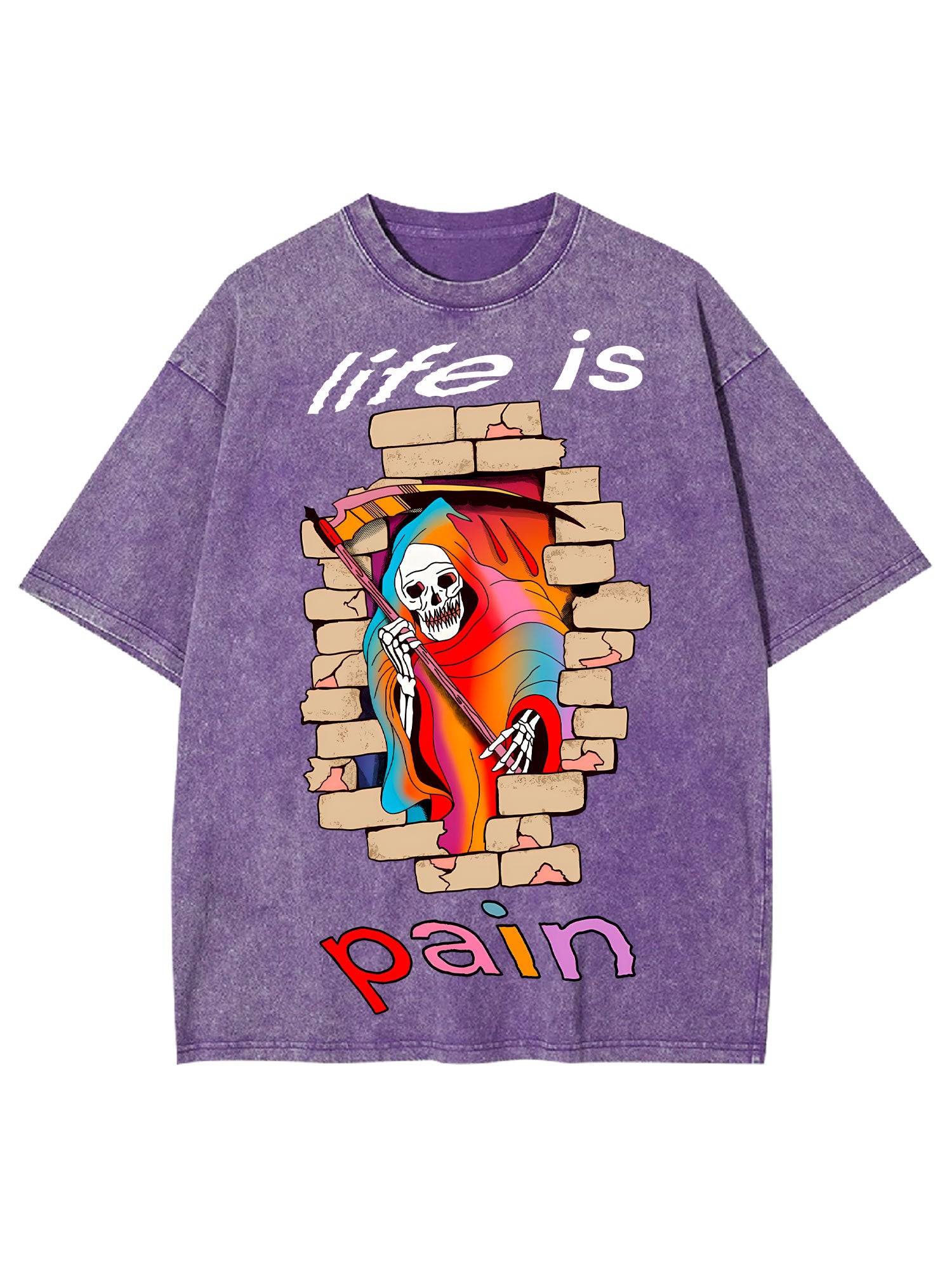 Life Is Pain Washed Tshirt