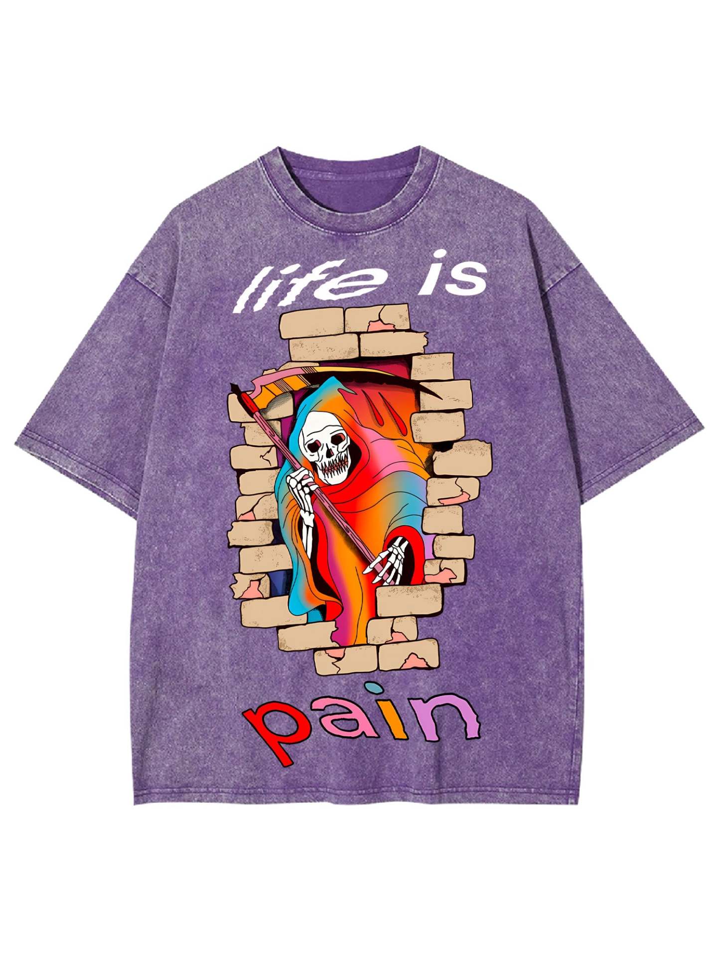 Life Is Pain Washed Tshirt