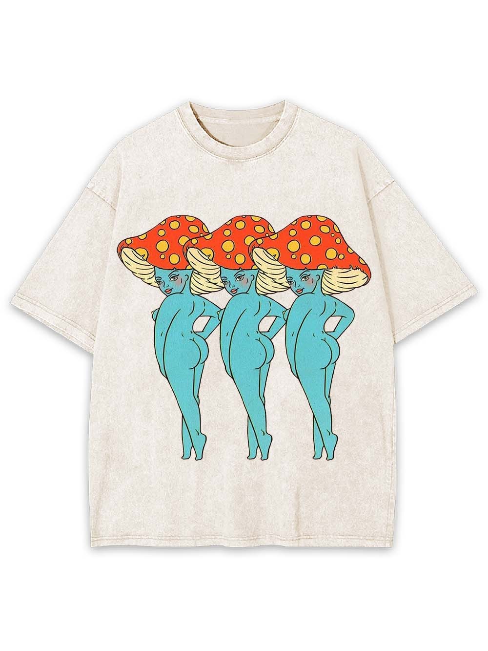 Mushroom Trio Beauties Washed Tshirt