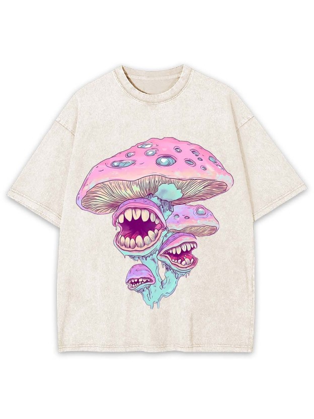 Monster Mushrooms Washed Tshirt