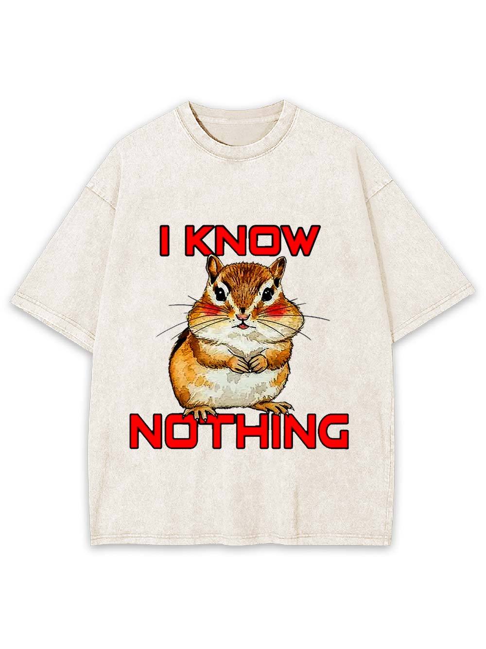 I Know Nothing Washed Tshirt