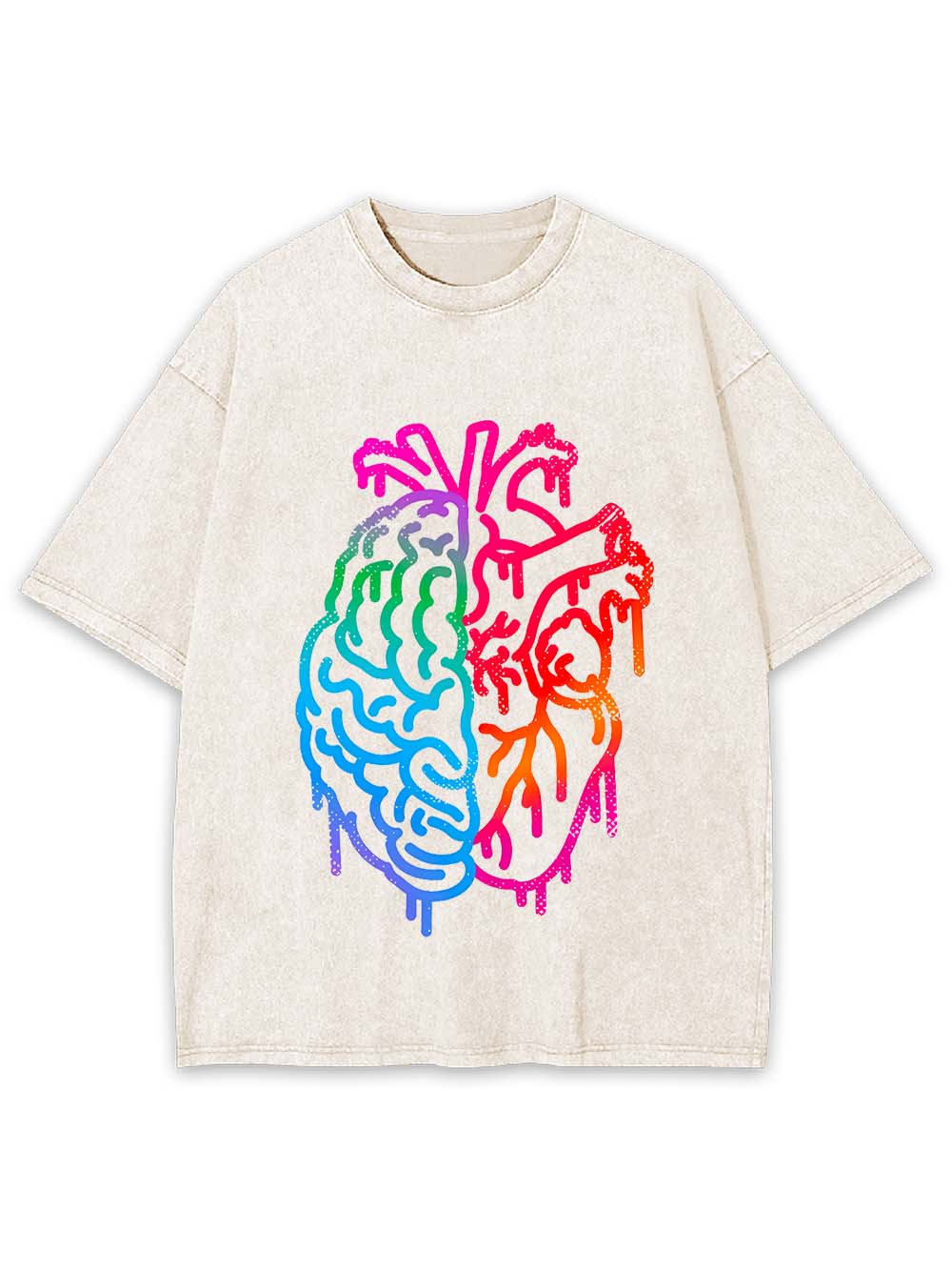 Heart vs Mind in Colors Washed Tshirt